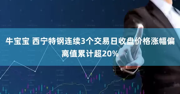 牛宝宝 西宁特钢连续3个交易日收盘价格涨幅偏离值累计超20%